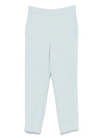 Pinko Cropped Tailored Trousers In Clear Blue