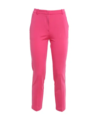 Pinko Cropped Tailored Trousers In Pink