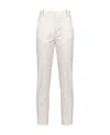 Pinko Straight-leg Cropped Tailored Trousers In White