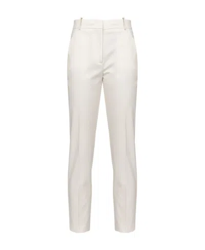 Pinko Cropped Tailored Trousers In White