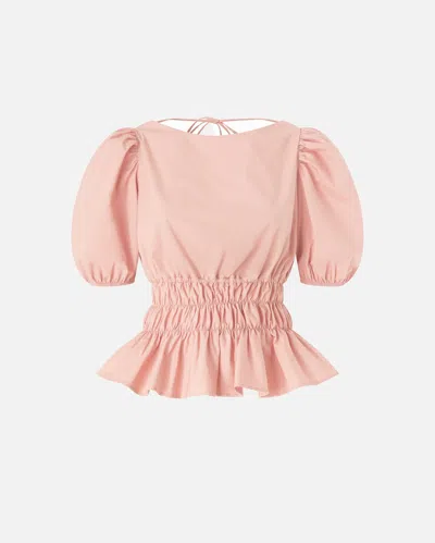 Pinko - Cropped Top With Ruffles And Open Back - 44 In Pink