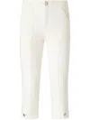 Pinko Cotton Canvas Capri Pants In White