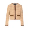 Pinko Checked Jacket In Beige
