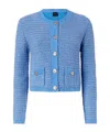 Pinko Cropped Tweed Jacket In Blue