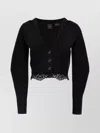 Pinko Black Dosaggio Cropped Cardigan