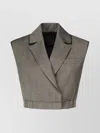 Pinko Short Vest With Lapels And Elastic