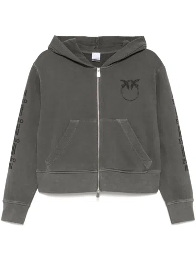 Pinko 'onitsha' Hoodie In Grey Cotton