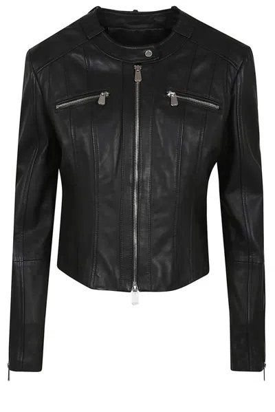 PINKO PINKO CROPPED ZIPPED JACKET