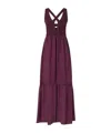 Pinko Cross-back Sleeveless Maxi Dress In Red