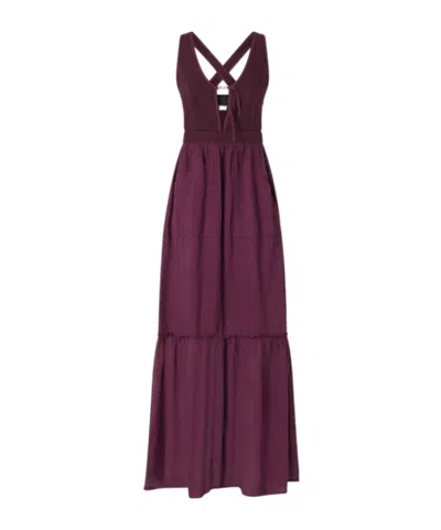 PINKO CROSS-BACK SLEEVELESS MAXI DRESS