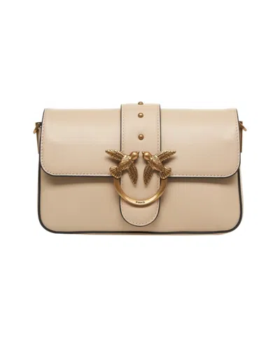 Pinko Love One Mini Slouchy Bags In Sand