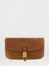 Pinko Saddle Flat Medium Shoulder Bag In Brown