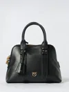 Pinko Bowling Bag Leather Shoulder Bag In Black