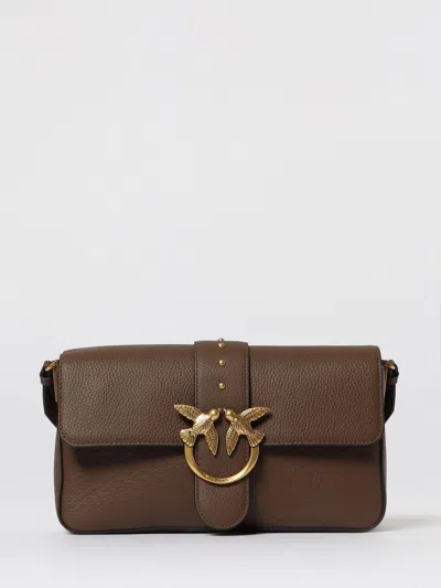PINKO SHOULDER BAG PINKO WOMAN COLOR BROWN,H32040032