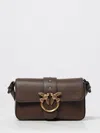 Pinko Love One Mini Slouchy Fl Shoulder Bag In Brown