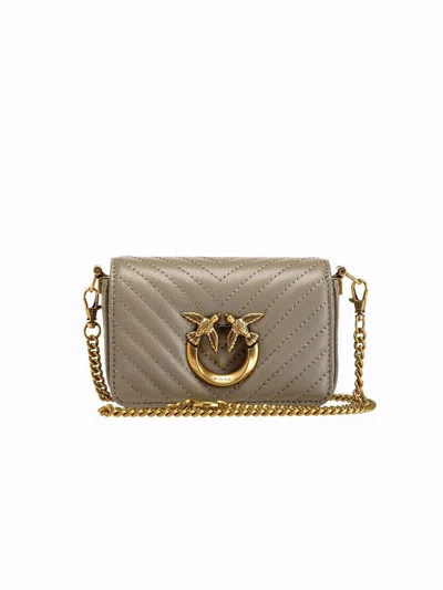 Pinko Crossbody Bag In Taupe