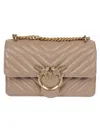 Pinko Crossbody Bag With Metal Logo In Pink
