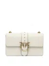 Pinko Love One Leather Crossbody Bag In White