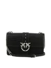 Pinko Rectangular Chain Strap Shoulder Bag With Metal Hardware And Front Embellishment