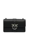 Pinko Rectangular Chain Strap Shoulder Bag With Metal Hardware And Front Embellishment In Black