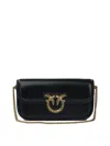 Pinko Love Mini Bag In Black Leather