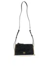 Pinko Mini Double Bag Shoulder Bag With Full Rhinestones