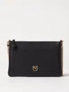 Pinko Leather Crossbody Bag In Black