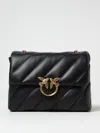 Pinko Love Puff Big Cl Sheep Nappa Shoulder Bag In Black