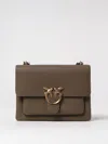Pinko Large Love Shoulder Bag In Sand
