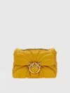 Pinko 'love Puff Mini' Crossbody Bag In Yellow