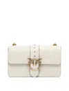 Pinko Love One Leather Crossbody Bag In White