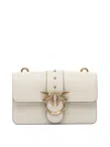 Pinko Love One Leather Crossbody Bag In White