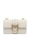 Pinko Love One Leather Crossbody Bag In White