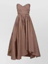 Pinko Strapless Taffeta Dress With Sweetheart Neckline