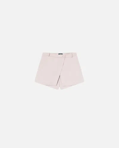 Pinko Tailored Cady Mini Skort In Rose Zefiro