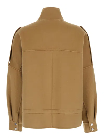 Pinko Crostino Caban Panno Double In Brown