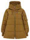 Pinko Crusca Puffer Jackets Beige In Brown