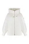 Pinko -line Down Jacket With Logo Patch In White
