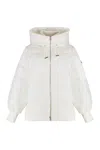Pinko Crusca Hooded Short Down Jacket In White