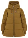 Pinko Crusca Puffer Jackets Beige In Brown