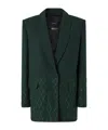 Pinko Blazer Oversize À Strass In Green