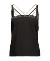 Pinko Crystal-embellished Chain Vest Top In Gray