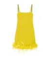 Pinko Crystal-embellished Dress In Yellow