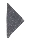 Pinko Svizzera Wool Scarf With Rhinestones In Black