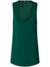 Pinko Mini Dress With Jewel Neck In S1a Green