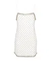 Pinko Crystal-embellished Mini Dress In White