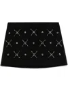 Pinko Embellished Double-layer Mini Skirt In Black