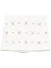 Pinko Embellished Double-layer Mini Skirt In White