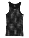 Pinko Fitted Sleeveless Top Featuring Stud Embellishments In Black