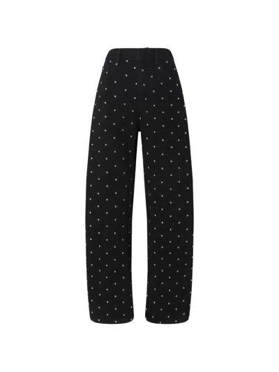 Pinko Crystal-embellished Jeans In Black